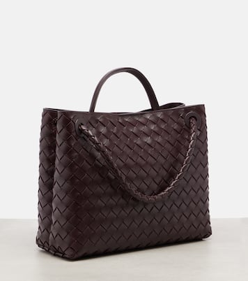 Andiamo Intrecciato Medium leather tote bag | Bottega Veneta