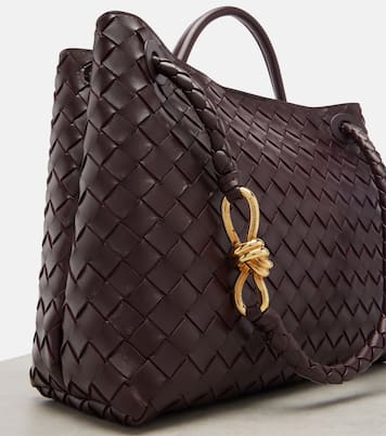 Andiamo Intrecciato Medium leather tote bag | Bottega Veneta
