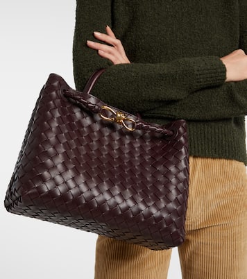 Andiamo Intrecciato Medium leather tote bag | Bottega Veneta