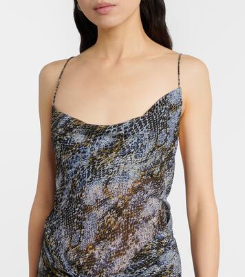 Robe longue imprimée en soie | Christopher Esber