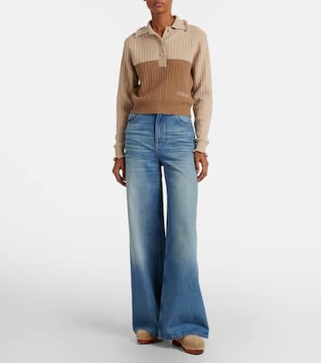 Jeannette 40 embellished suede clogs | Chloé