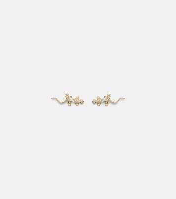 Lizard 14kt gold (585/1000) stud earrings with diamonds | Sydney Evan