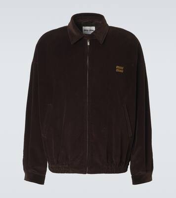 Veste blouson en velours côtelé | Miu Miu