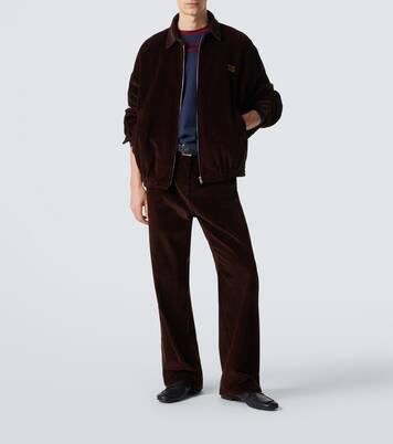 Veste blouson en velours côtelé | Miu Miu
