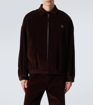 Veste blouson en velours côtelé | Miu Miu