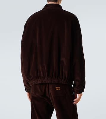 Veste blouson en velours côtelé | Miu Miu