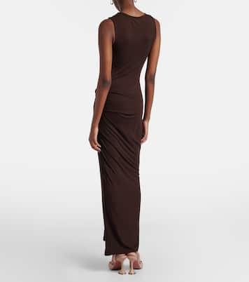 Draped gathered maxi dress | Entire Studios