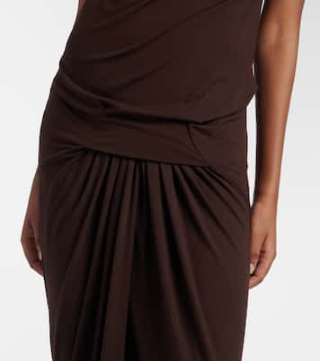 Draped gathered maxi dress | Entire Studios