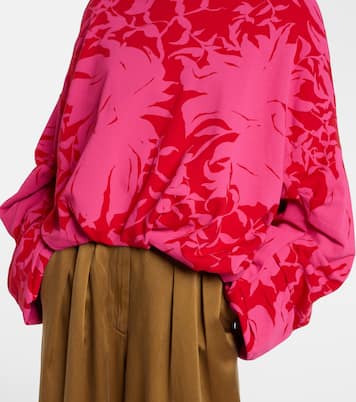 سويت شيرت درابيه من القطن الجيرسيه بورود | Dries Van Noten