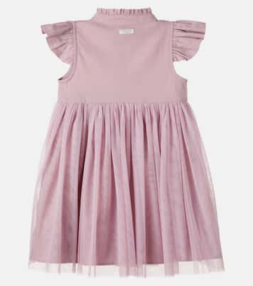 Fleurance paneled cotton and tulle dress | Donsje