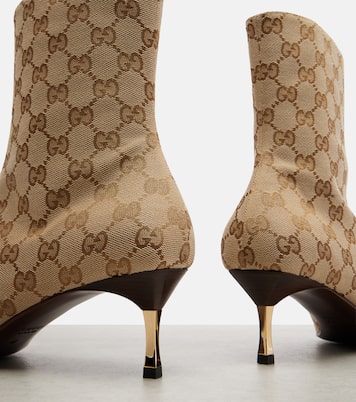 Bombshell 55 GG Canvas ankle boots | Gucci
