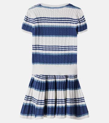 绞花针织条纹棉质毛衣与半身裙套装 | Polo Ralph Lauren Kids