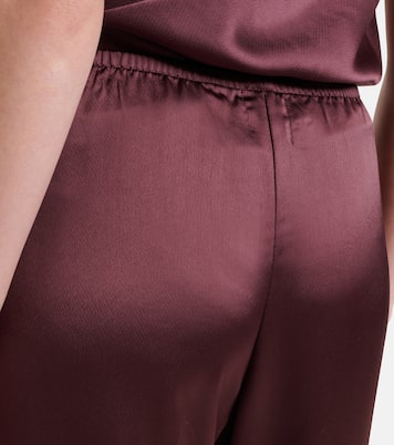 Barb satin wide-leg pants | Leset