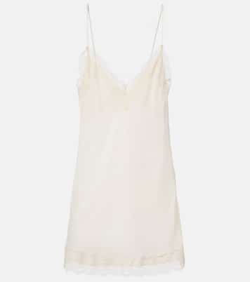 Vestido lencero de satén con encaje | Róhe