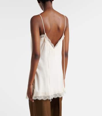 Vestido lencero de satén con encaje | Róhe