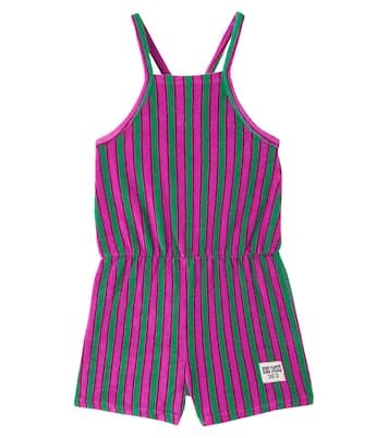 Striped cotton-blend terry playsuit | Bobo Choses