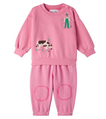 Baby printed cotton sweatshirt and sweatpants set | Bobo Choses