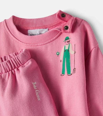 Baby printed cotton sweatshirt and sweatpants set | Bobo Choses