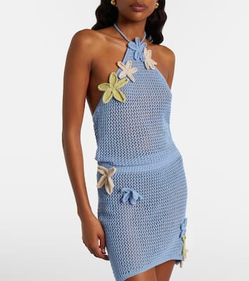 Cori 오픈 니트 라메 크롭 탑 | Bananhot