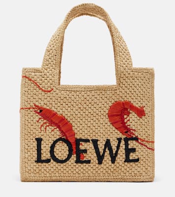 Paula's Ibiza Tote Bag Font Mini aus Raffiabast | Loewe
