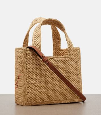 Paula's Ibiza Tote Bag Font Mini aus Raffiabast | Loewe