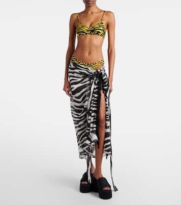 Paréo en coton à imprimé zèbre | The Attico