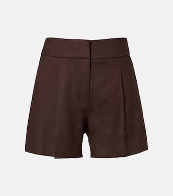 Haina linen-blend twill shorts | Veronica Beard