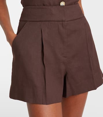 Haina linen-blend twill shorts | Veronica Beard