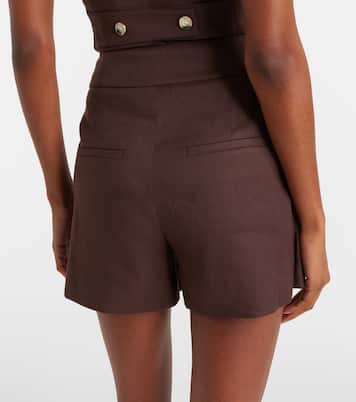 Haina linen-blend twill shorts | Veronica Beard