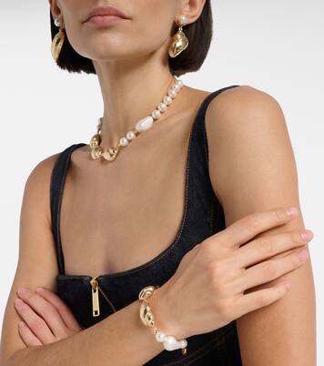 Faux pearl-embellished bracelet | Self-Portrait
