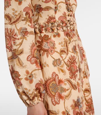 Aster beaded floral linen maxi dress | Zimmermann