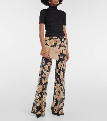 Uptown leather clutch | Saint Laurent