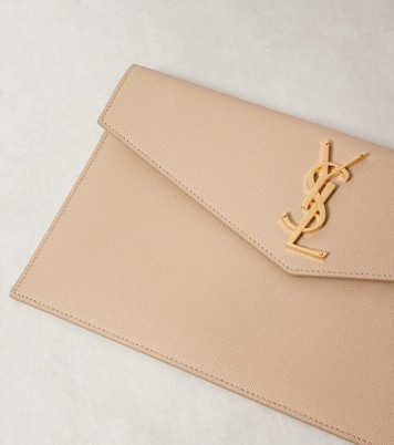 Uptown leather clutch | Saint Laurent