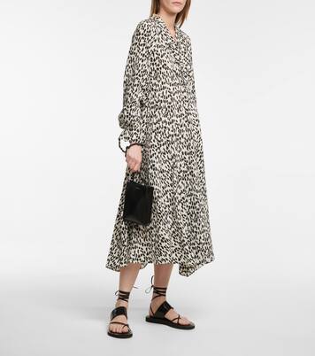 Robe midi Wild Moment en soie à motif léopard | Dorothee Schumacher