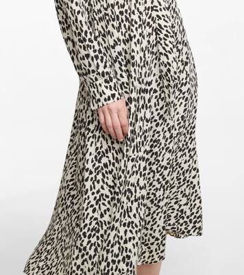 Robe midi Wild Moment en soie à motif léopard | Dorothee Schumacher