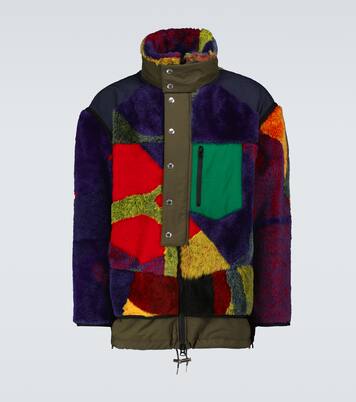 sacai x KAWS patchwork bomber jacket | Sacai
