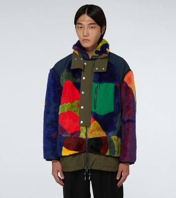 sacai x KAWS patchwork bomber jacket | Sacai