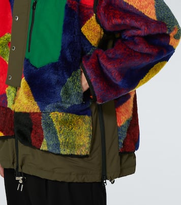 sacai x KAWS patchwork bomber jacket | Sacai