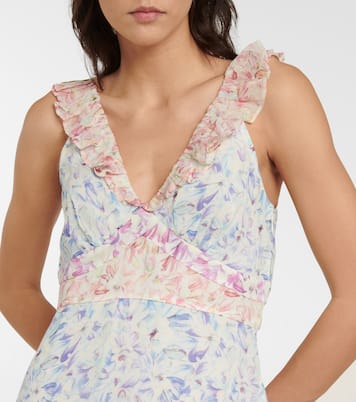 Robe Seneca en soie à fleurs | LoveShackFancy