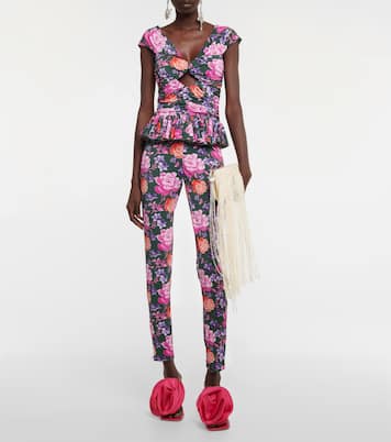 Geblümte Skinny-Hose | Magda Butrym