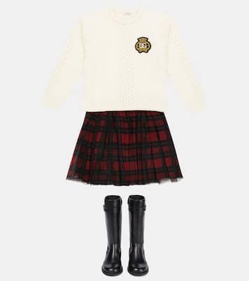 Jupe en tulle à carreaux | Dolce&Gabbana Kids