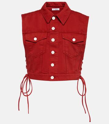 Eyelet cotton vest | Alaïa