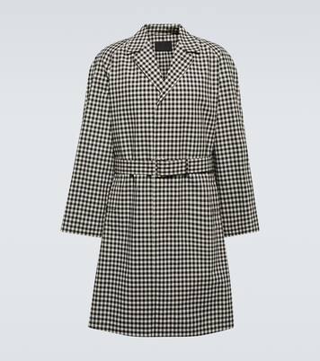 Manteau en coton à carreaux | Prada