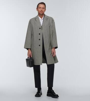 Manteau en coton à carreaux | Prada