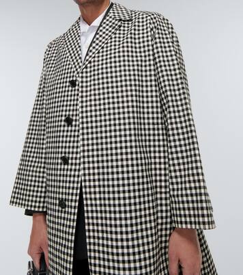 Manteau en coton à carreaux | Prada