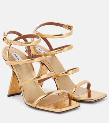 Sandalen Perfo aus Metallic-Leder | Alaïa