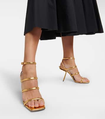 Sandalen Perfo aus Metallic-Leder | Alaïa