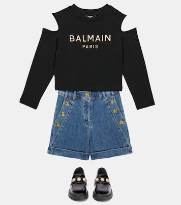 Denim shorts | Balmain Kids