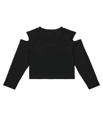 Cut-out cotton sweatshirt | Balmain Kids