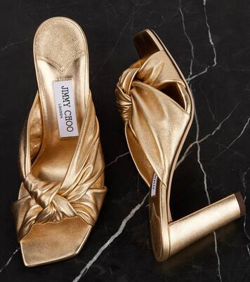 Avenue 85 metallic leather sandals | Jimmy Choo